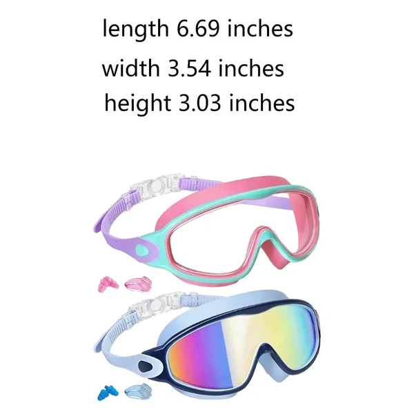2x Swimming Goggles Eye Protection Swimming Gear Swimming Eyewear Wide View Lightweight No Leaking Swim Glasses Pool Goggles