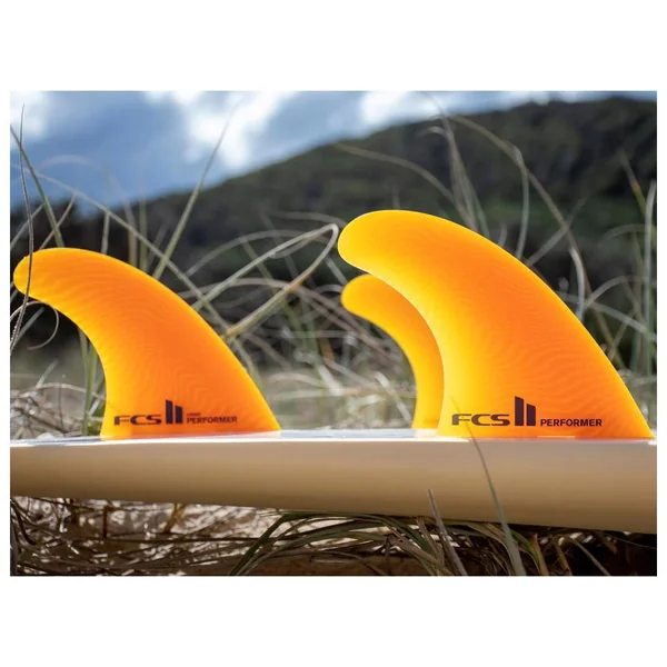Ailerons Surf Fcs II Performer Neo Glass Mango Tri Fins