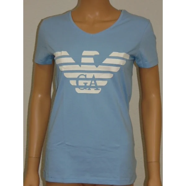 Armani Ladies Logo baby bleu shirt