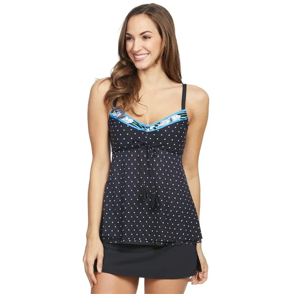 Beach House - Haut de Tankini ajustables mesh Noir 10
