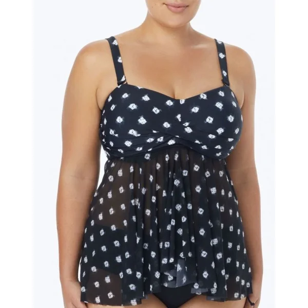 Beach House - Haut de Tankini Taille plus Noir 20W