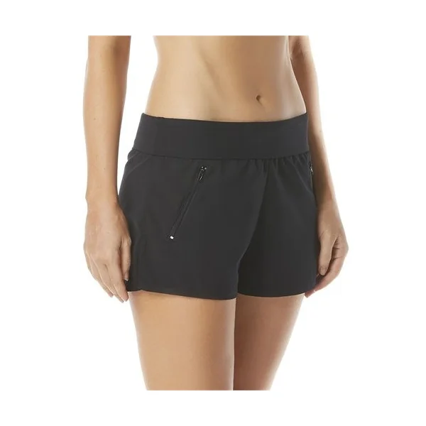 Beach House - Short maillot evase avec poche Noir 12
