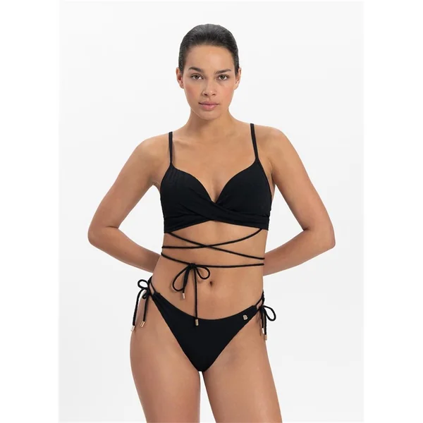 Beach Life - Maillot avec cerceau 38 (85) D Noir Black swirl