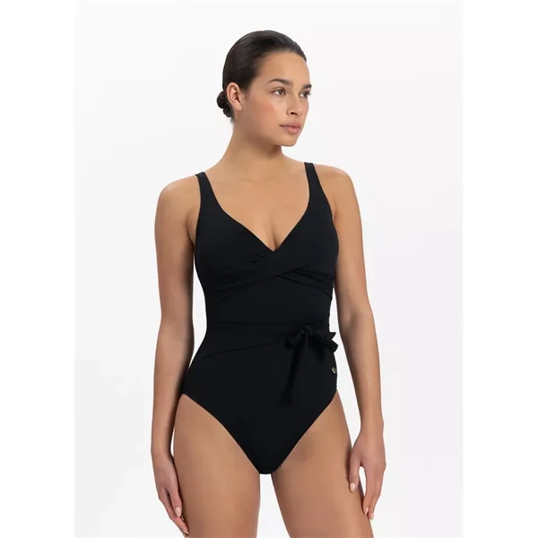 Beach Life - Maillot une piece maintien ferme 34 (75) F Noir Swirl