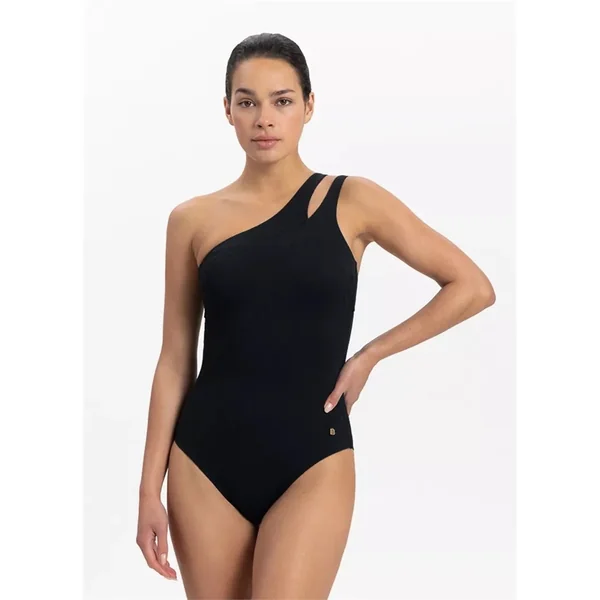 Beach Life - Maillot une pièce avec cerceau 34 (75) E Noir Black swirl