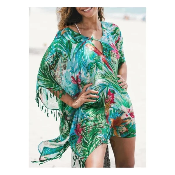 Bikisolo Femme Fleuris Col V À La Mode Tenues de plage Maillots De Bain