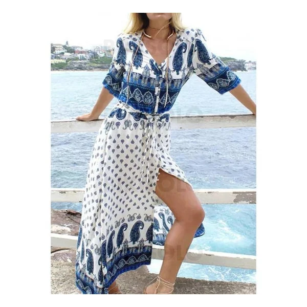 Bikisolo Femme Imprimé Col V Sexy Jolis Attrayant Tenues de plage Maillots De Bain
