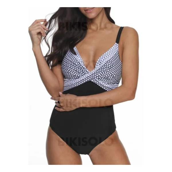 Bikisolo Femme Imprimé Traverser Sans Bretelle Sexy Classique Une pièce Maillots De Bain