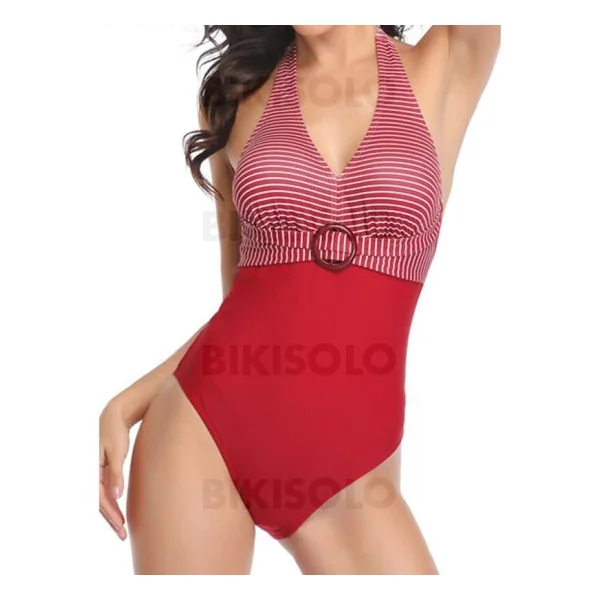 Bikisolo Femme Rayures Dos Nu Sexy Jolis Une pièce Maillots De Bain