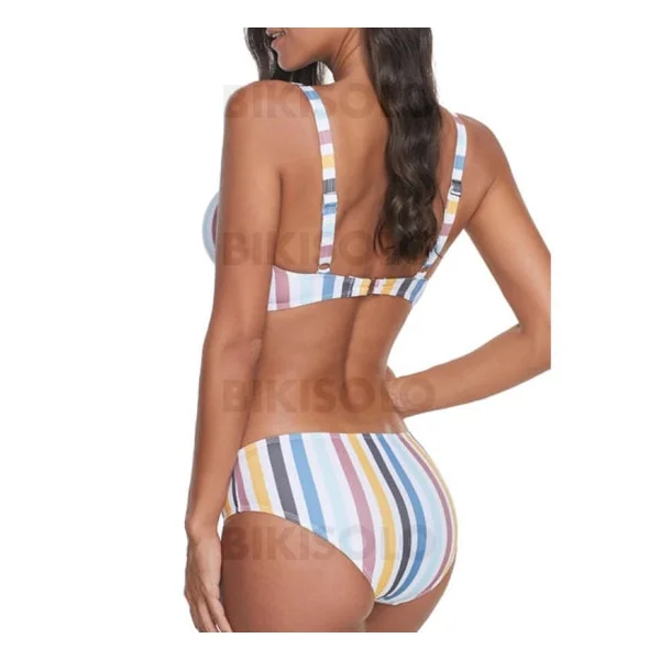 Bikisolo Femme Rayures À Bretelles Sexy Bikinis Maillots De Bain