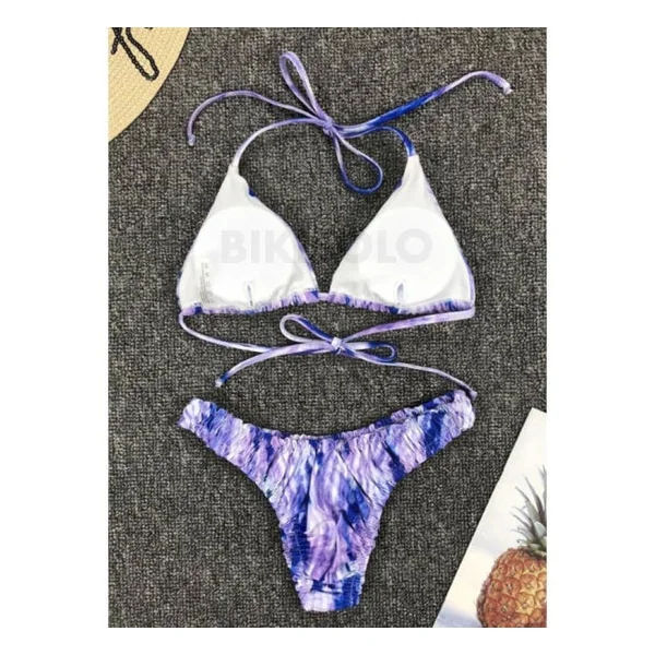 Bikisolo Femme Taille Basse Imprimé Dos Nu Sexy à La Mode Bikinis Maillots De Bain