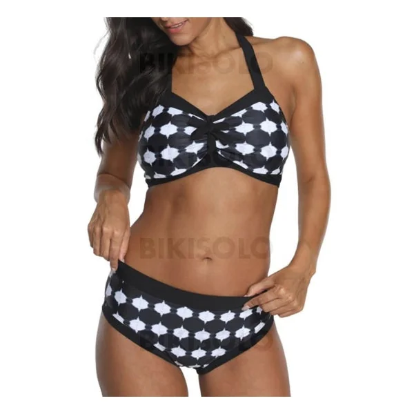 Bikisolo Femme À pois Taille Basse Noué Dos Nu Attrayant Bikinis Maillots De Bain