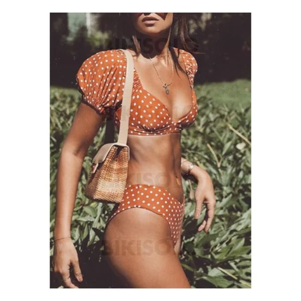 Bikisolo Femme à pois Taille Basse à Bretelles Sexy élégante Bikinis Maillots De Bain