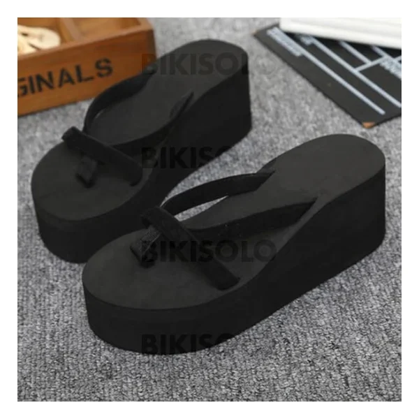Bikisolo Femmes PU Talon compensé Chaussons avec Autres chaussures