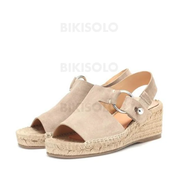 Bikisolo Femmes PU Talon compensé Sandales Compensée À bout ouvert avec Autres chaussures