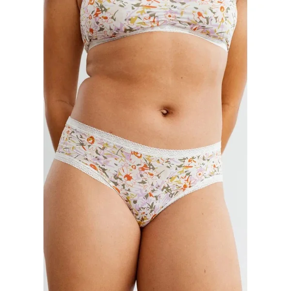 Blush - Culotte Shorty en microfibre avec bodure en dentelle Botanic X-Small