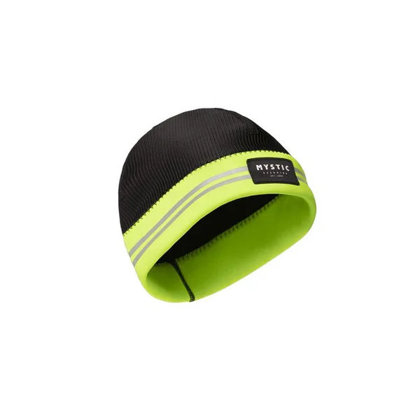 Bonnet néoprène MYSTIC Reflective Flash Yellow pour kitesurf et windsurf