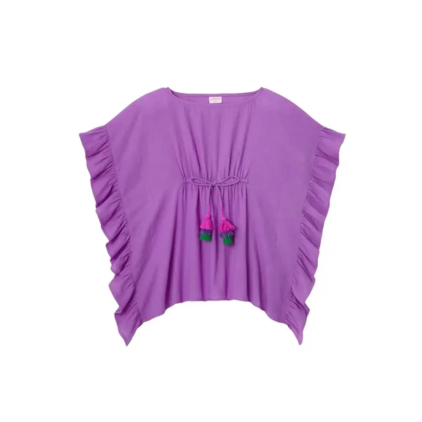 Caftan à pompons fille, violet | LEA
