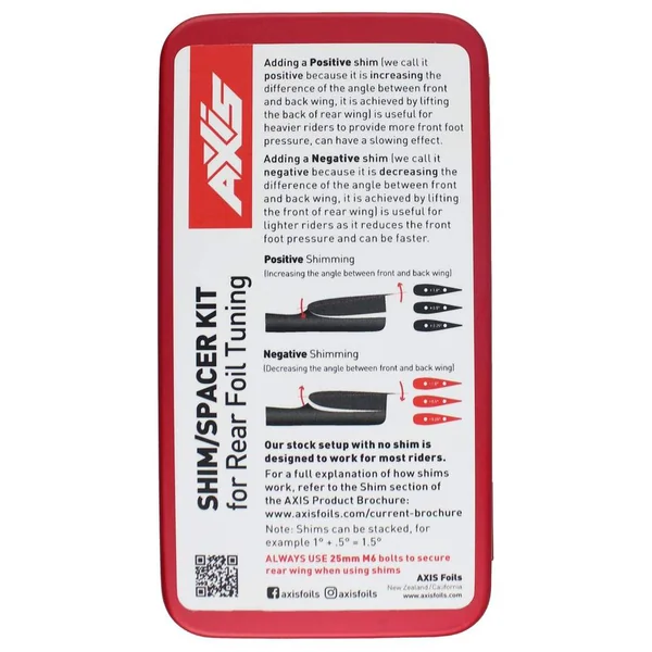 CALE AXIS FOILS SHIM/SPACER KIT POUR AILE ARRIERE