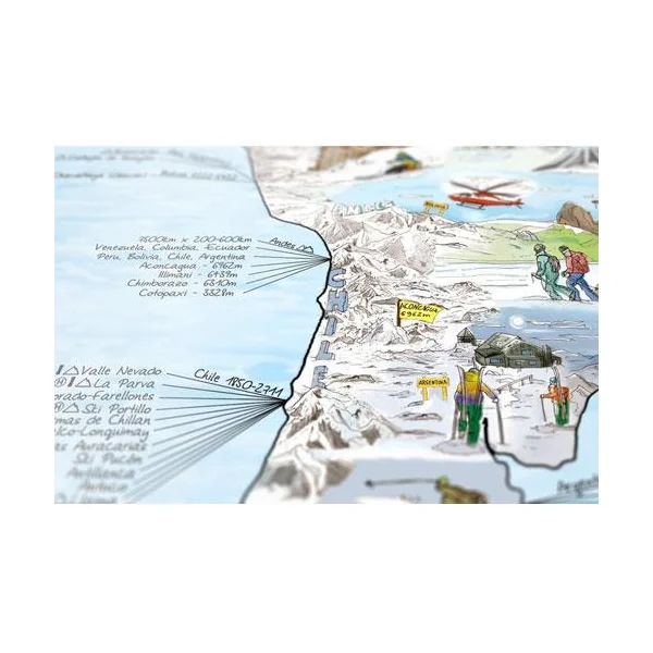 Carte Awesome Maps Carte du Monde Snowtrip Map