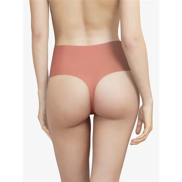 Chantelle - Culotte thong taille haute sans couture Rose Canyon O/S Soft Strech