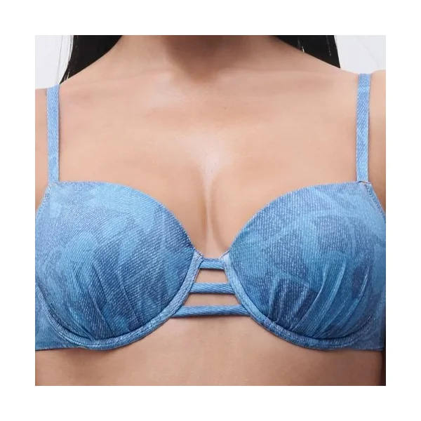 Chantelle Maillots de Bain Easy Pop jeans bleu haut de bikini préformé