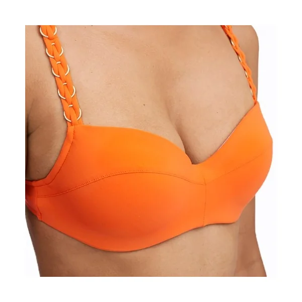 Chantelle Maillots de Bain Emblem orange haut de bikini préformé