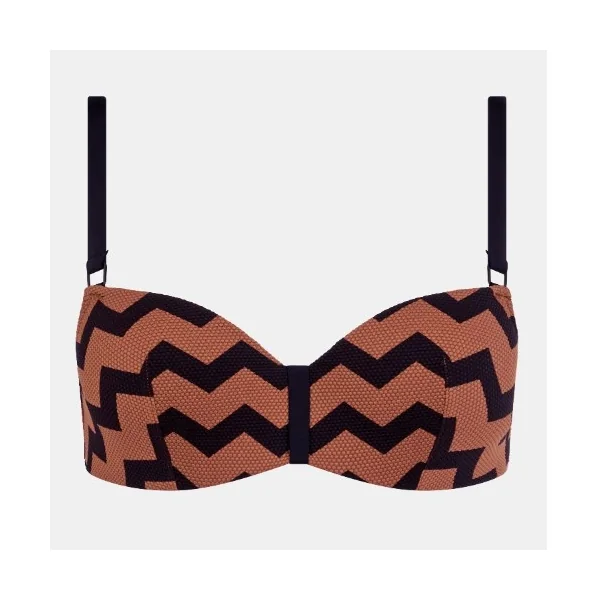 Chantelle Maillots de Bain Totem marron haut de bikini préformé