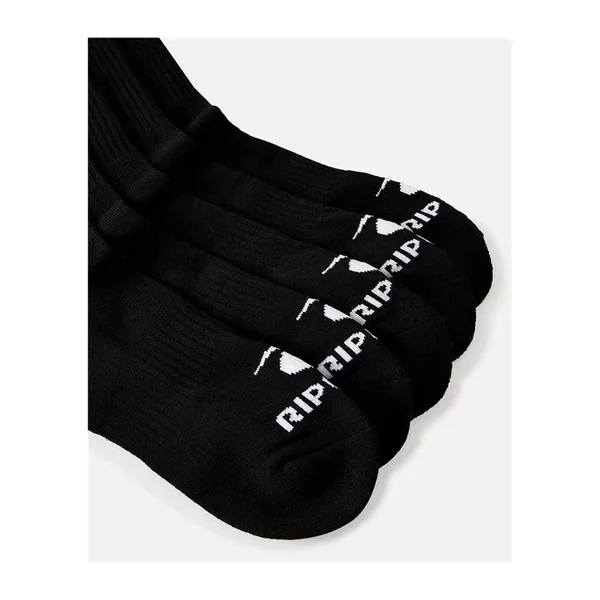 Chaussettes RIPCURL Brand Crew Sock 5-Pk Black