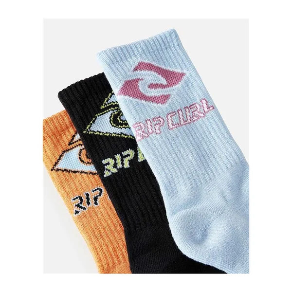 Chaussettes RIPCURL Diamond Crew Sock 3-Pk - Boy Blue/Orange