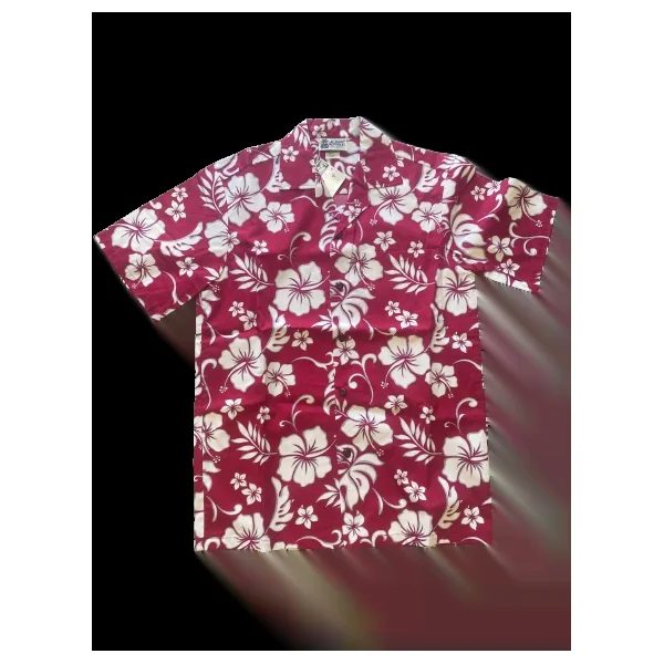 CHEMISE HAWAIIENNE ALOHA REPUBLIC HIBISCUS FRAMBOISE