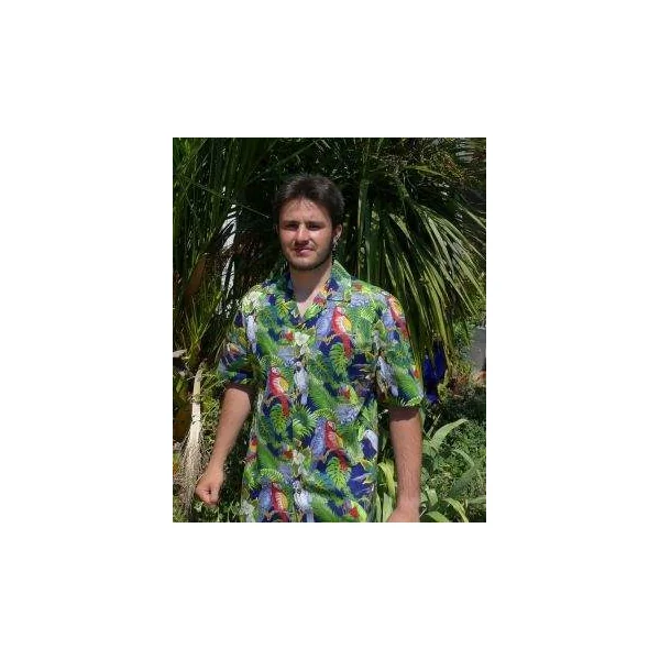 CHEMISE HAWAIIENNE ALOHA REPUBLIC JUNGLE NAVY