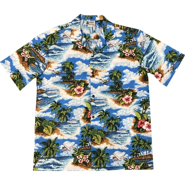 CHEMISE HAWAIIENNE ALOHA REPUBLIC PACIFIC BLUE