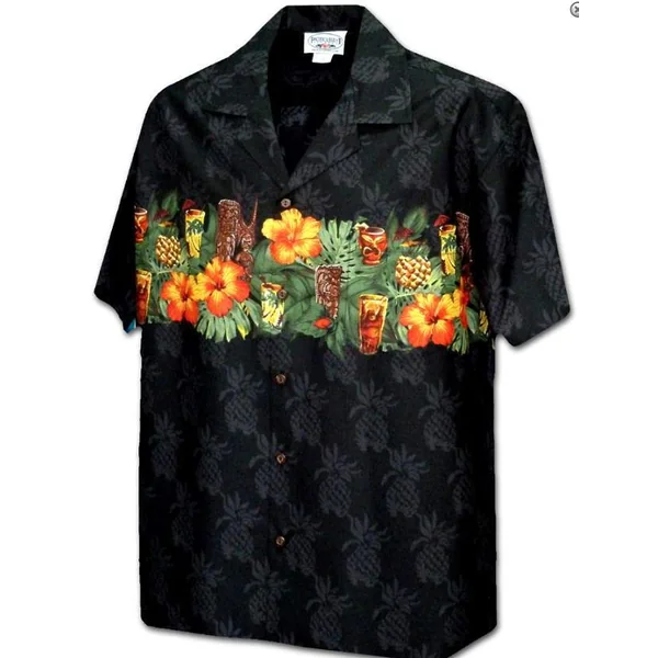 CHEMISE HAWAIIENNE PACIFIC LEGEND BLACK MOON TIKI