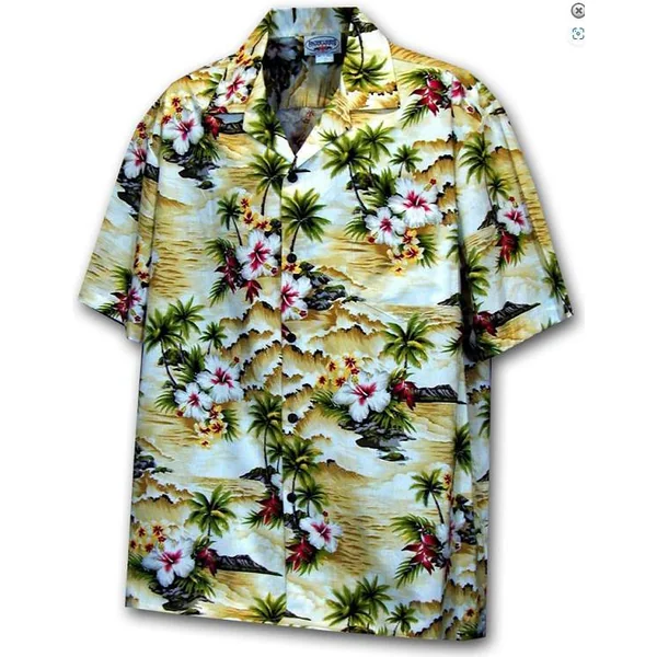 CHEMISE HAWAIIENNE PACIFIC LEGEND DESERT HIBISCUS