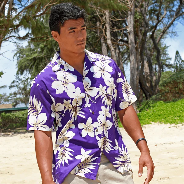 CHEMISE HAWAIIENNE PACIFIC LEGEND PURPLE SUN