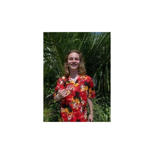CHEMISE HAWAIIENNE PACIFIC LEGEND RED SUNSET ON WAIKIKI