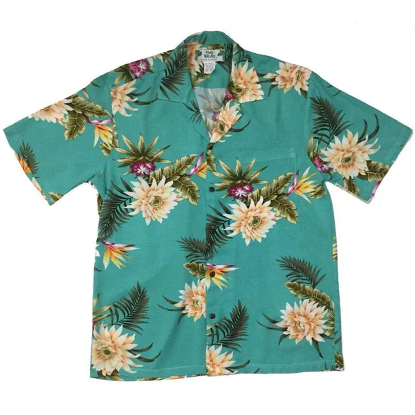 CHEMISE HAWAIIENNE TWO PALMS CERES GREEN (rayonne)