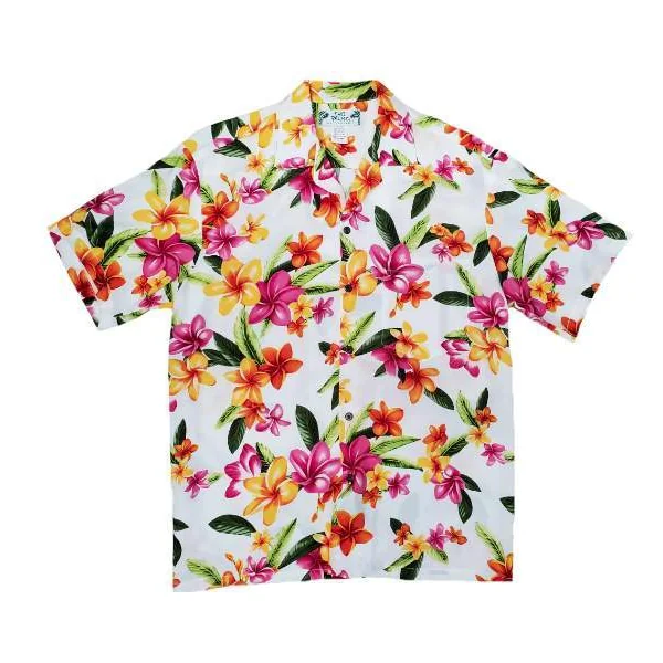 CHEMISE HAWAIIENNE TWO PALMS HAPPY PLUMERIA (rayonne)