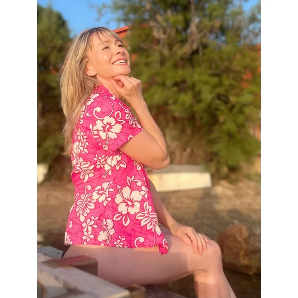CHEMISE HAWAIIENNE VAHINE HIBISCUS ALOHA REPUBLIC