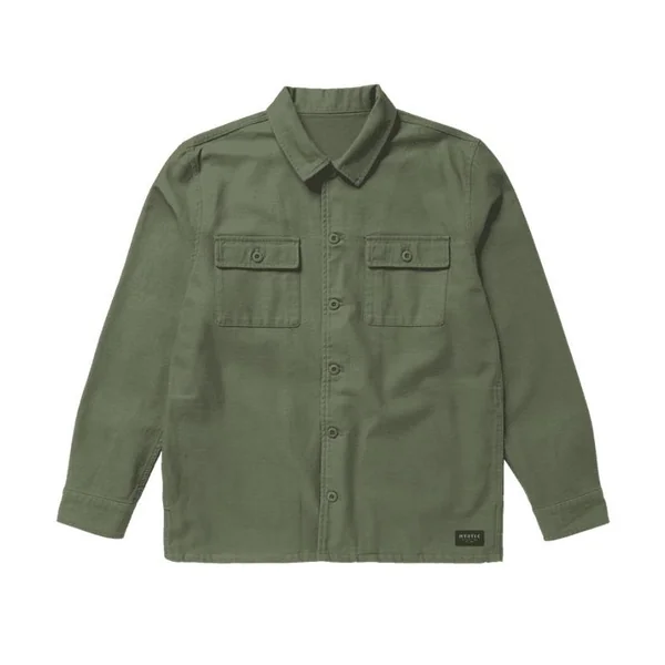 Chemise MYSTIC The Overshirt Jacket Dark Olive