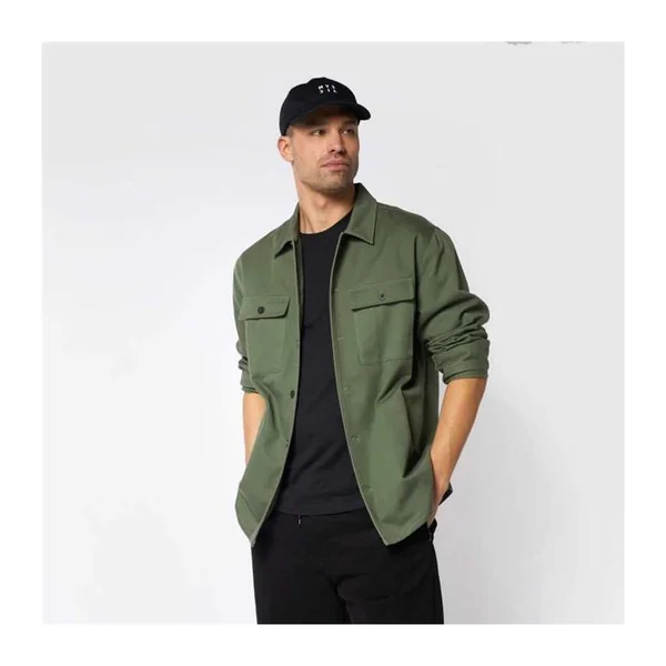 Chemise MYSTIC The Overshirt Jacket Dark Olive