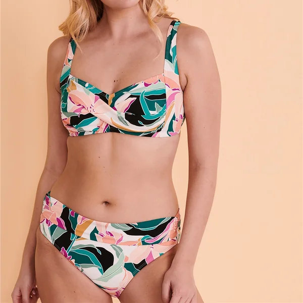 Christina - Culotte de bikini taille haute pliable Multi 14