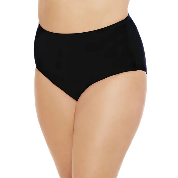 Christina - Culotte taille haute de maillot de bain Noir 1XL