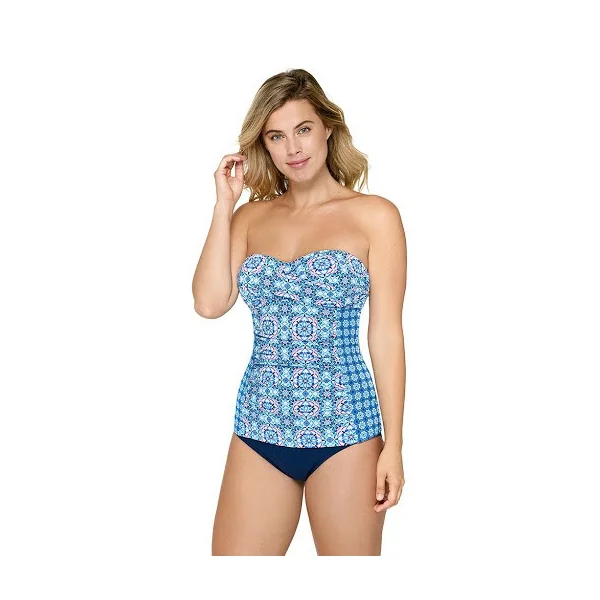 Christina - Haut de tankini Bandeau Bleu 8