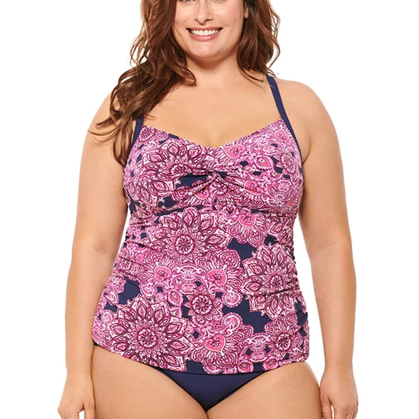 Christina - Haut de Tankini Taille Plus D Berry 1XL