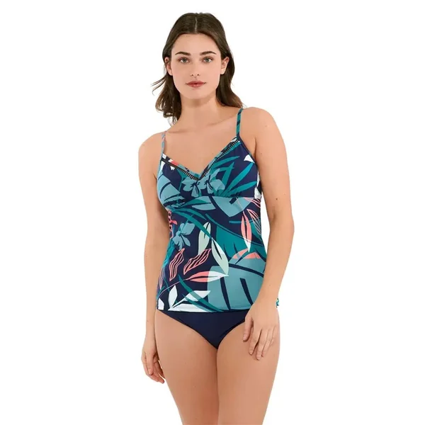 Christina - Haut de Tankini V-Neck Marine Multi 10