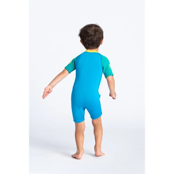 COMBINAISON NEOPRENE C-SKINS KID BABY SHORTI CYAN