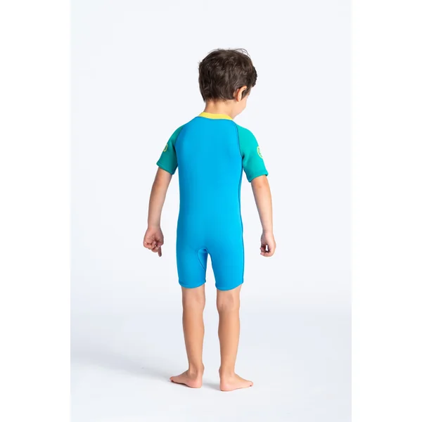 COMBINAISON NEOPRENE C-SKINS KID BABY SHORTI CYAN