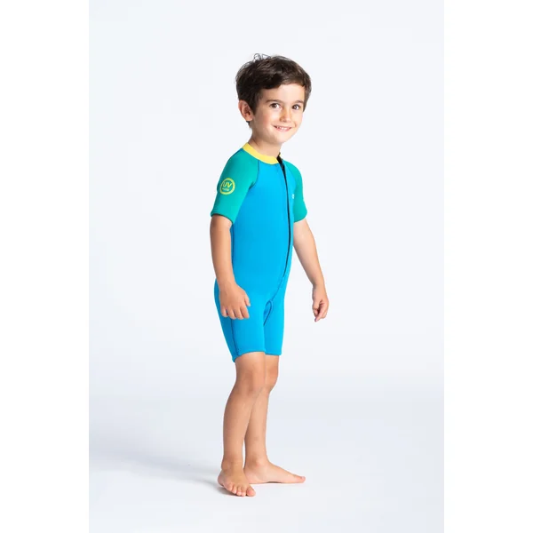 COMBINAISON NEOPRENE C-SKINS KID BABY SHORTI CYAN
